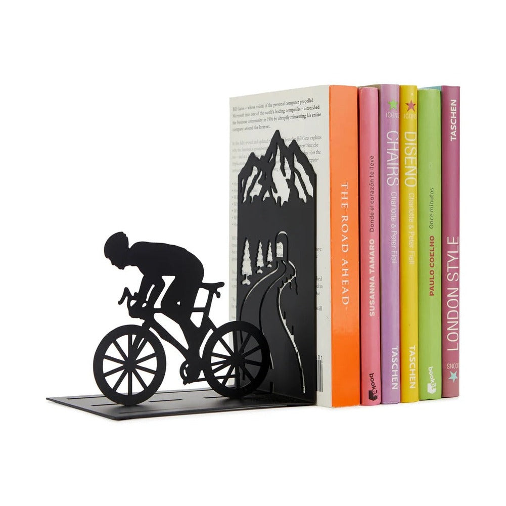 بالفي فاصل كتب راكب دراجة - أسود - معدن