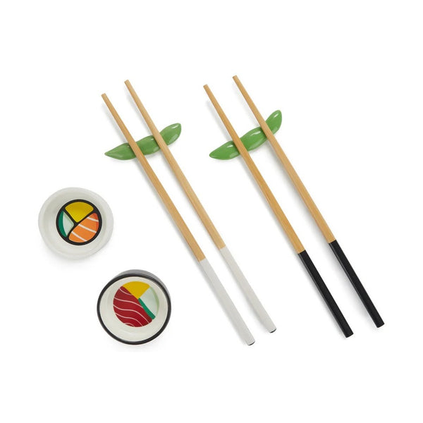 Balvi Sushi set,Oishii,white/black,ceramic