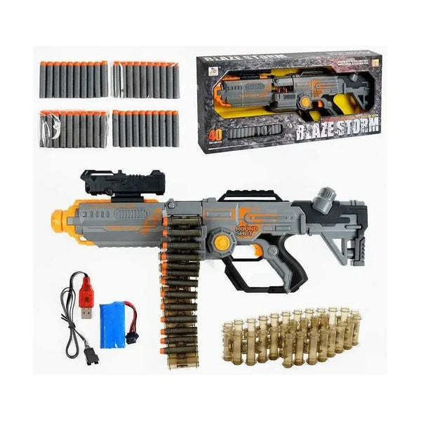 Blaze Storm - Soft Bullet Gun With 40Pcs Bullet / 30Pcs Shell Case / 7.4V