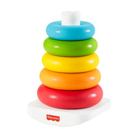 Fisher-Price Eco Rock-a-Stack, 5 Ring Stacking Baby Toy, Plant-Based Plastic, 6 Months+