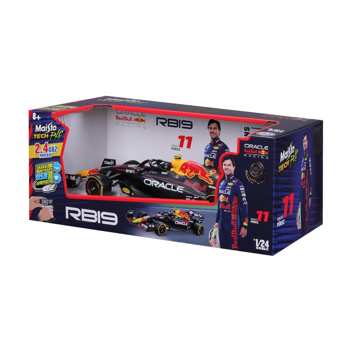 سيارة سباق فورمولا Maisto Oracle Red Bull Racing RB19 بمقياس 1:10 تعمل بالتحكم عن بُعد