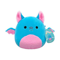 SQCR - Medium Plush 12" Squishmallows Boyle - Blue Fruit Bat W/Pink Belly - Fuzz-A-Mallows