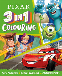 Disney Pixar 3 in 1 Coloring Book - Creative Activity for Kids