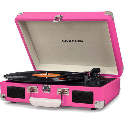 Crosley Cruiser Deluxe Portable Vinyl Turntable - Pink