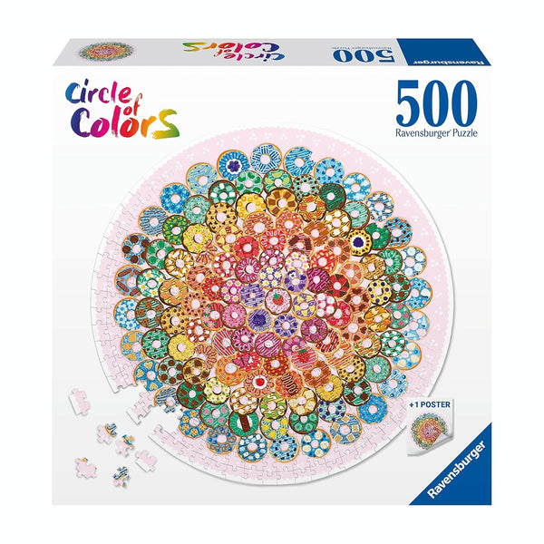 Ravensburger - Circle of Colors - Donuts Puzzle, 500 Pcs