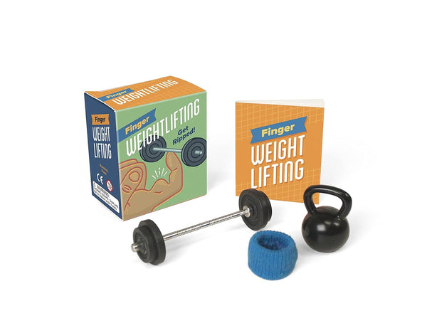 Running Press Finger Weightlifting Get Ripped Mini Kit with Barbell, Kettlebell and Mini Book (RP Minis)