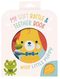 Soft Rattle and Teether Woof Puppy - Baby Sensory Toy