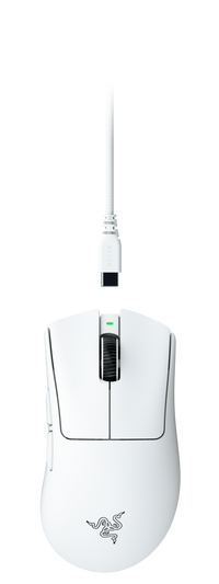 ماوس الألعاب اللاسلكي Razer DeathAdder V4 Pro باللون الأبيض - خفيف الوزن