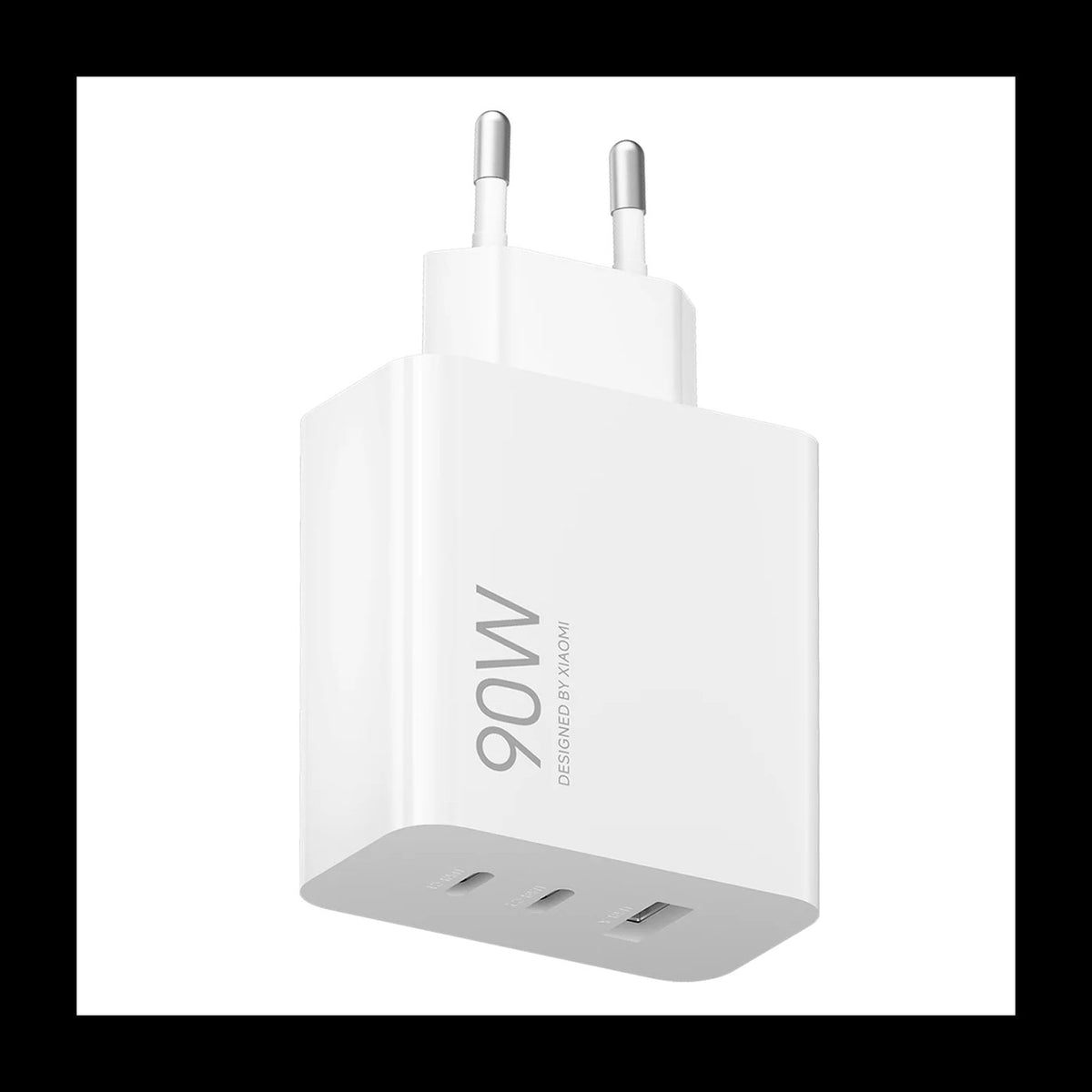 Xiaomi 90W HyperCharge Power Adapter, 3 Ports (2 USB-C and USB-A), EU Plug, White