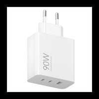 Xiaomi 90W HyperCharge Power Adapter, 3 Ports (2 USB-C and USB-A), EU Plug, White