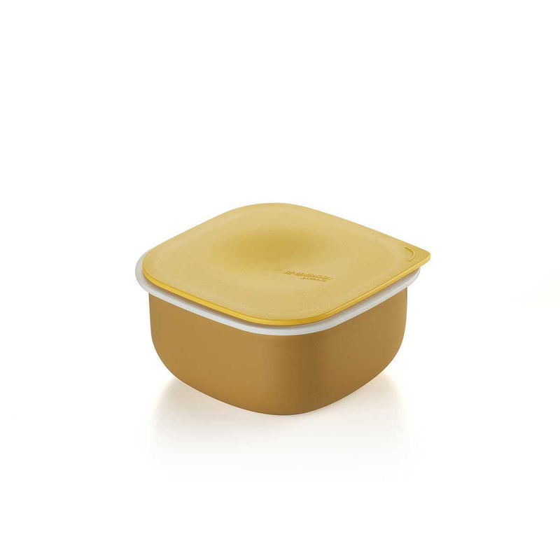 Medium Square Storage Box 0.50 Liter With Lid Yellow