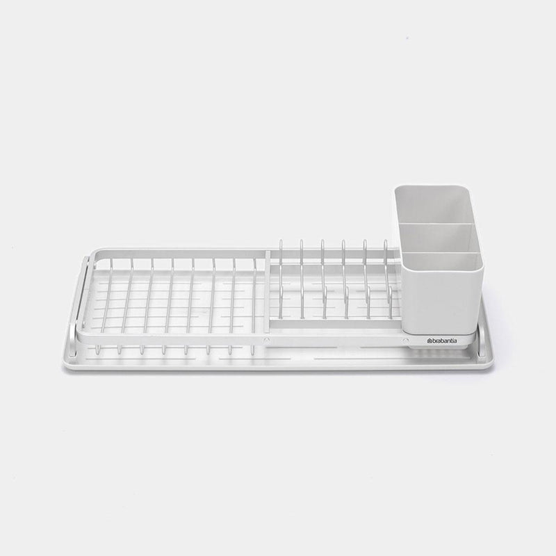 Small Compact Dish Drying Rack Light Gray