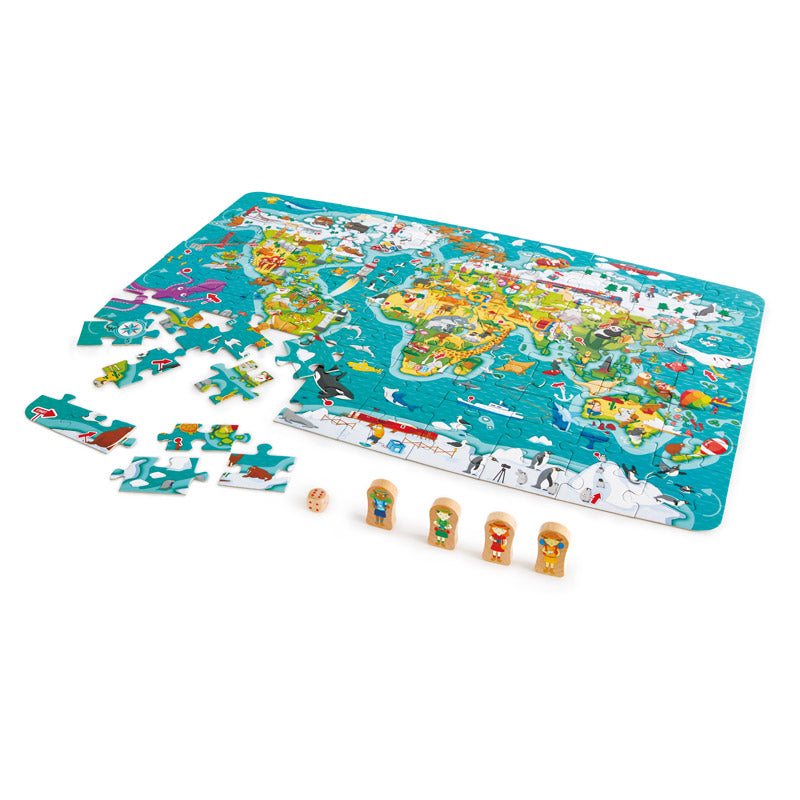 Hape: 2-In-1 World Tour Puzzle And Game