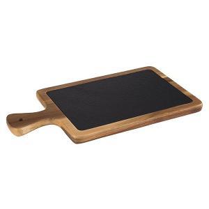 Store & More Serving Wood Board With Slate Tray - DNA