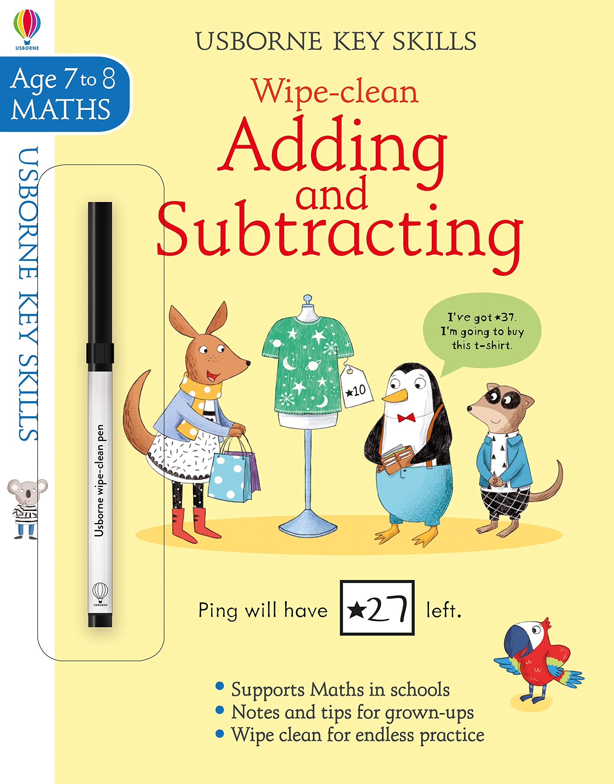 Key Skills Wipe-Clean Adding And Subtracting 7-8