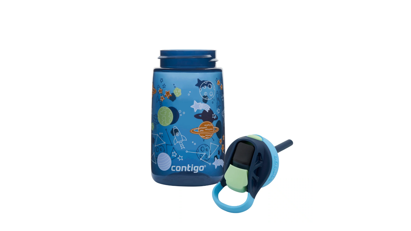 Contigo Easy Clean AUTOSPOUT™ Kids Water Bottle, 420 ml (Blueberry Cosmos)