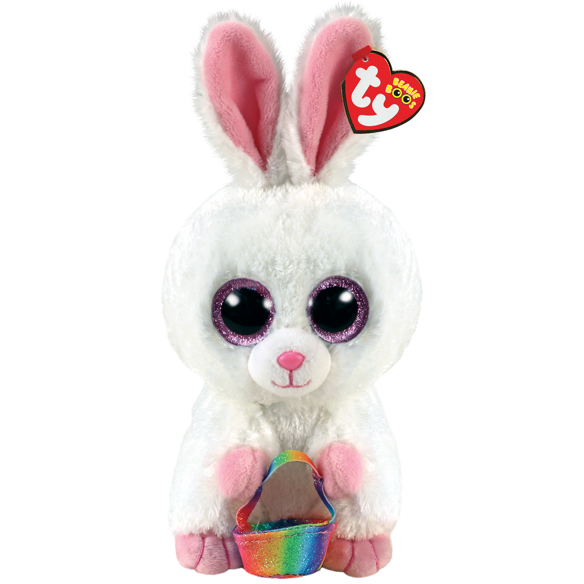 Beanie Boos Rabbit Sunday With Baskt Small 6 Inch White — Dna